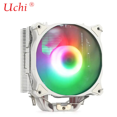 Λευκός υπολογιστής 6 σωλήνων CPU ψυγείο διπλός ανεμιστήρας RGB θερμοθάλαμος PC υπολογιστής