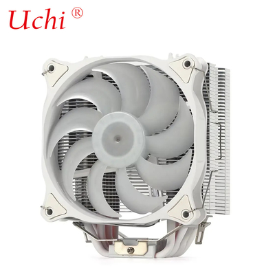 Λευκός υπολογιστής 6 σωλήνων CPU ψυγείο διπλός ανεμιστήρας RGB θερμοθάλαμος PC υπολογιστής