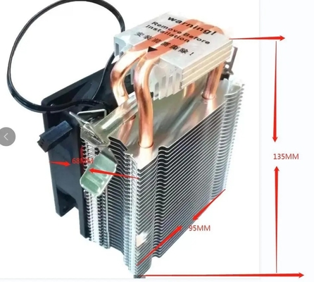 Ψύξη κάθετη πλευρά CPU ψύκτη 92mm ανεμιστήρα 2 χαλκού σωλήνα θερμότητας σωλήνα για PC υπολογιστή καθολική πρίζα AMD Intel επεξεργαστής IC