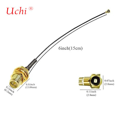 WiFi Antenna Booster με 15cm 6inch 1.13mm RP-SMA θηλυκό σε UFL κοαξιακό καλώδιο καλώδια επικοινωνίας