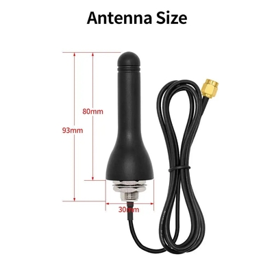 80mm 2.4GHz Εξωτερικό Αδιάβροχο ABS Ρουχούχια πάπια WiFi κεραία για SMA κατακόρυφη πόλωση