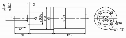 28mm OD Standard Gearbox BLDC Πλανητικός κινητήρας τεσσάρων πόλων