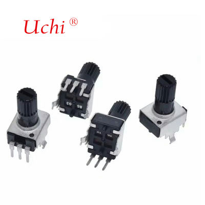 RV09 Μονοστροφικός 10K 12.5mm Ρυθμιζόμενο Περιστροφικό Ποτενσιόμετρο από Φιλμ Άνθρακα