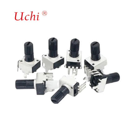 RV09 Μονοστροφικός 10K 12.5mm Ρυθμιζόμενο Περιστροφικό Ποτενσιόμετρο από Φιλμ Άνθρακα