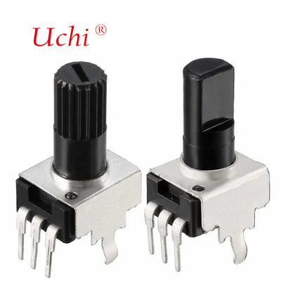 RV09 Μονοστροφικός 10K 12.5mm Ρυθμιζόμενο Περιστροφικό Ποτενσιόμετρο από Φιλμ Άνθρακα