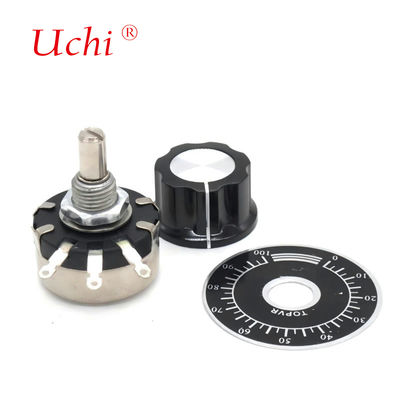 WX110 Ποτενσιόμετρο Περιστροφικό Ακριβείας Μονής Στροφής με Κουμπί 470 Ω 1K 2K 10K 22K