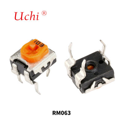 RM063 Κίτρινο Τριμερ Ποτενσιόμετρο Ενός Στροφής με Φιλμ Άνθρακα 1m Αντίσταση Ρυθμιζόμενη