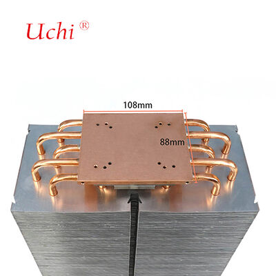 1500W LED θερμοκηλίδα - 5 φτερωτό φτερό φερμουάρ θερμότητας σωλήνα ψύξης μονάδα