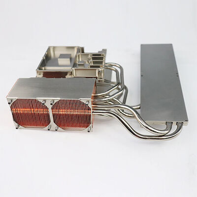 Σφραγίδα φτερουγίδας συγκόλληση αλουμινίου χαλκού ψυγείο θερμοκηλίδα με σωλήνες θερμότητας