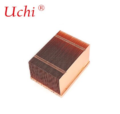 Υπηρετητές Χαλκός σωλήνα θερμότητας Ραδιενεργός Δακτυλίδι φτερούγα Χαλκός θερμοχύτη