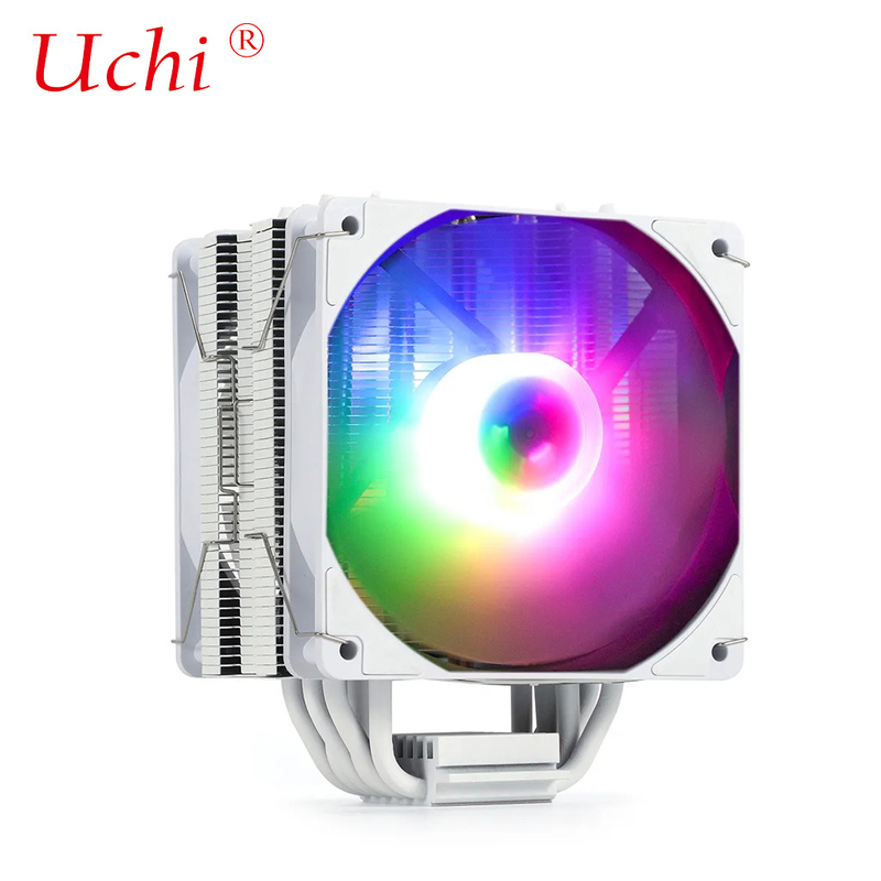 220W Λευκός RGB ARGB CPU ψυκτικός ανεμιστήρας με 6 σωλήνες θερμότητας Για επεξεργαστή υπολογιστή διακομιστή Lga1151 1155 1366 1700 2011 AMD FM AM3 AM4 AM5
