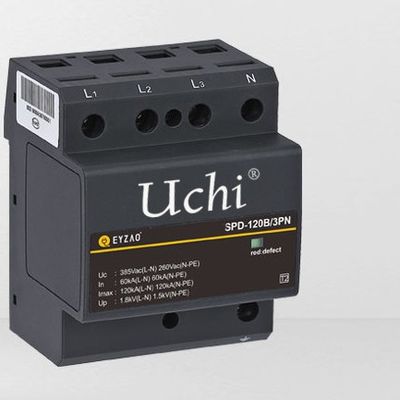 Κόκκινο θερμοπλαστικό SPD 120kA προστάτη κύματος κατοικίας δευτεροβάθμιο